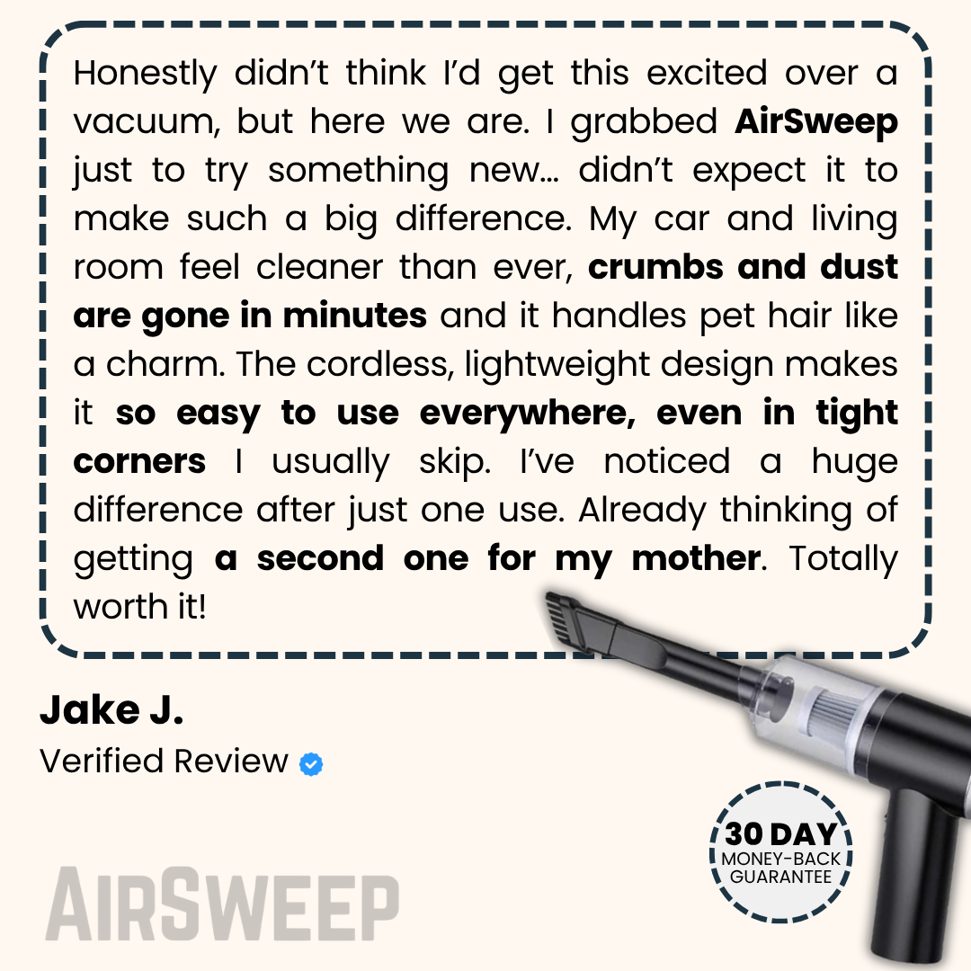 AirSweep™ - Tiny, Mighty, Cleans Every Corner Instantly