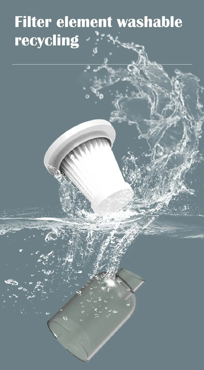 Wireless Car Vacuum Cleaner USB Charging 1200mAh Portable Cleaning Appliance Mini Wet and Dry Blow Vacuum Cleaner Household